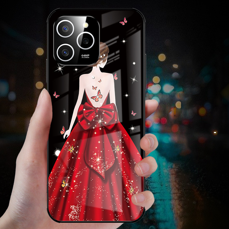 Huawei Nova14Pro Mobile Phone Case Nova13 New Protective Cover Suitable for Men and Women Honor 400 Glass Skirt