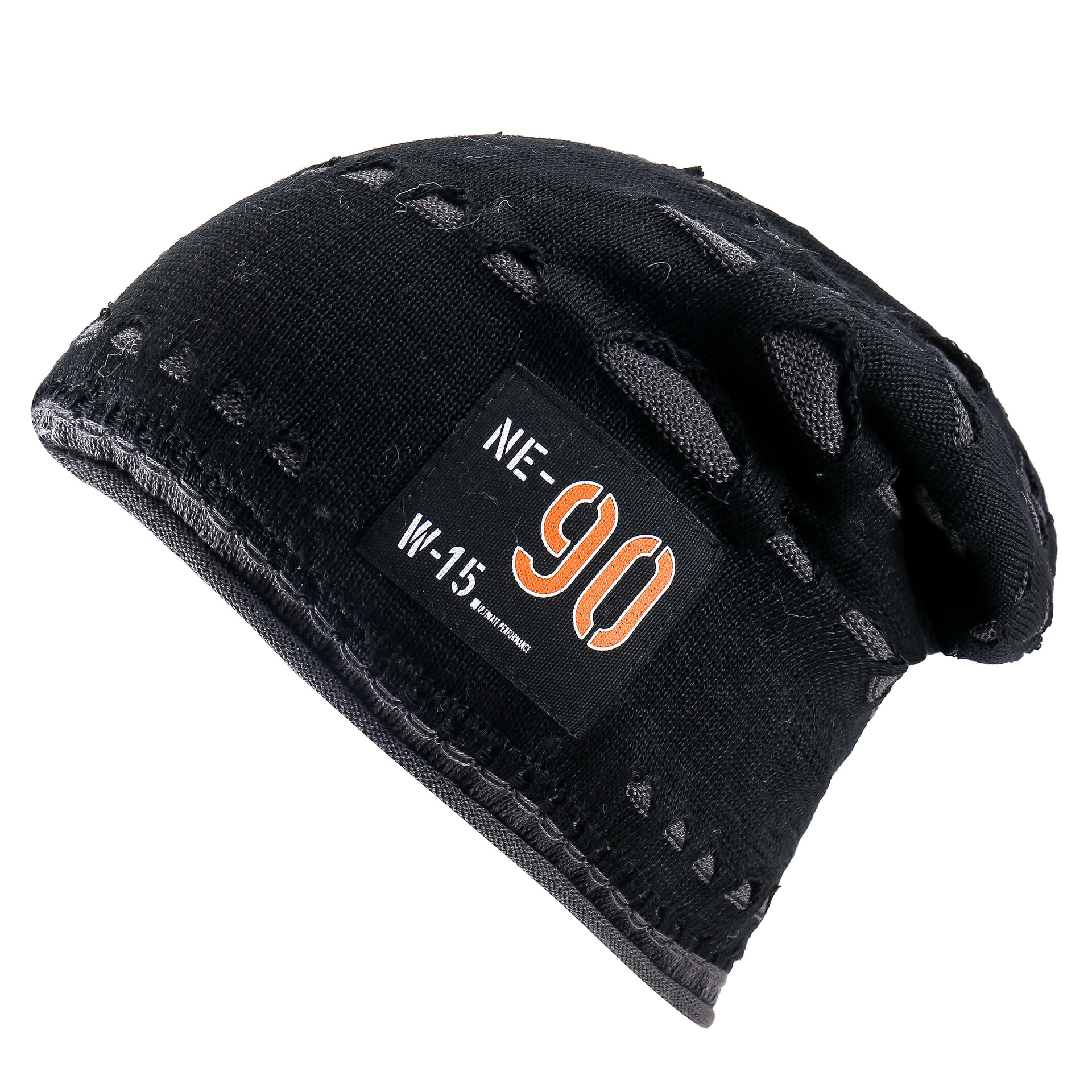 Sombrero de lana de los hombres Otoño e Invierno engrosada caliente sombrero frío ins marca de moda coreana apenado rasgado sombrero de punto jersey
