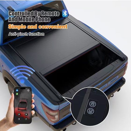 Cross-border Raptor F150 pickup roller shutter rear trunk cover RANGER hard tri-fold cover electric roller shutter car modification parts