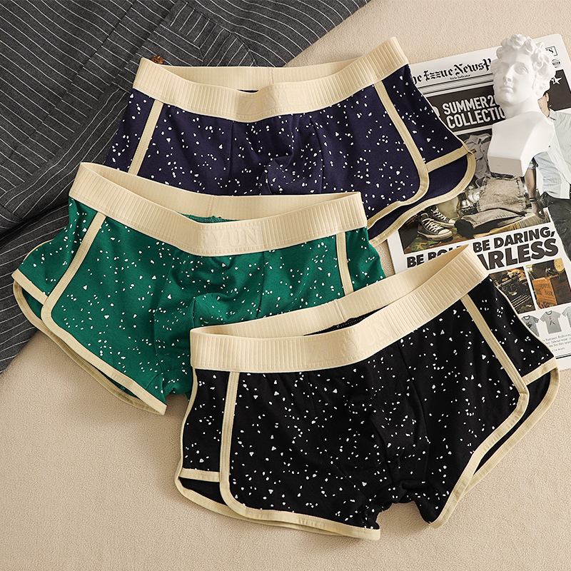 New Men's Underwear Cotton Loose Comfortable Boxers Men's Boxer Fashionable Breathable Boxer Shorts for Boys