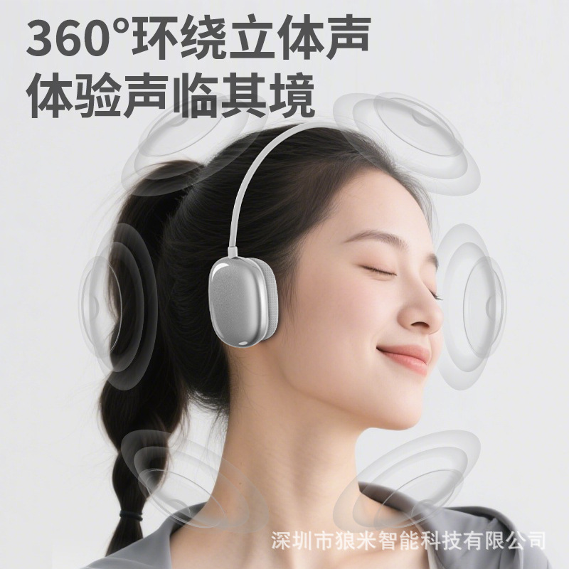 2025年新作 学生・男女兼用ヘッドマウントワイヤレスBluetoothヘッドセット、コンパクトヘッドセット、シンプルでファッショナブルな写真撮影アイテム|undefined