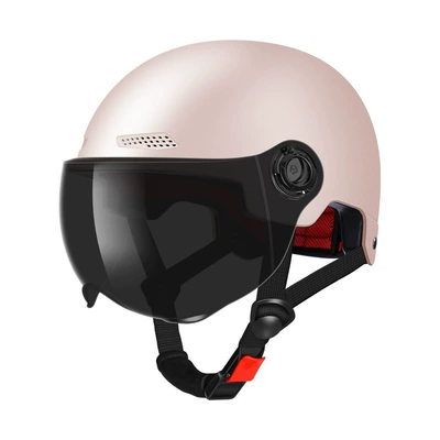 Electric Vehicle Helmets, Adult Helmets, Motorcycle Safety Supplies - sakura-pink-brown-short