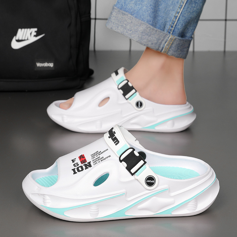 Zapatillas, tendencia de verano para hombres, ropa exterior, moda casual para hombres, pareja deportiva, suela gruesa, pisando mierda, sandalias de playa vietnamitas