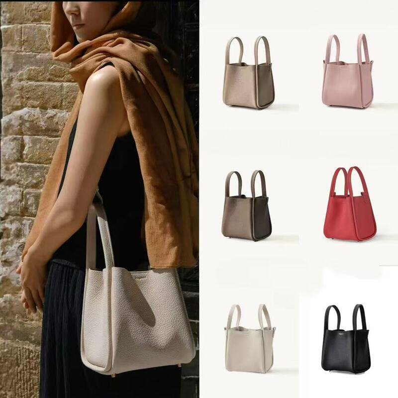 Single-shoulder crossbody bag Songm Yamashita Matsutake [Medium-sized vegetable basket] top-grain leather handbag bucket bag for commuting
