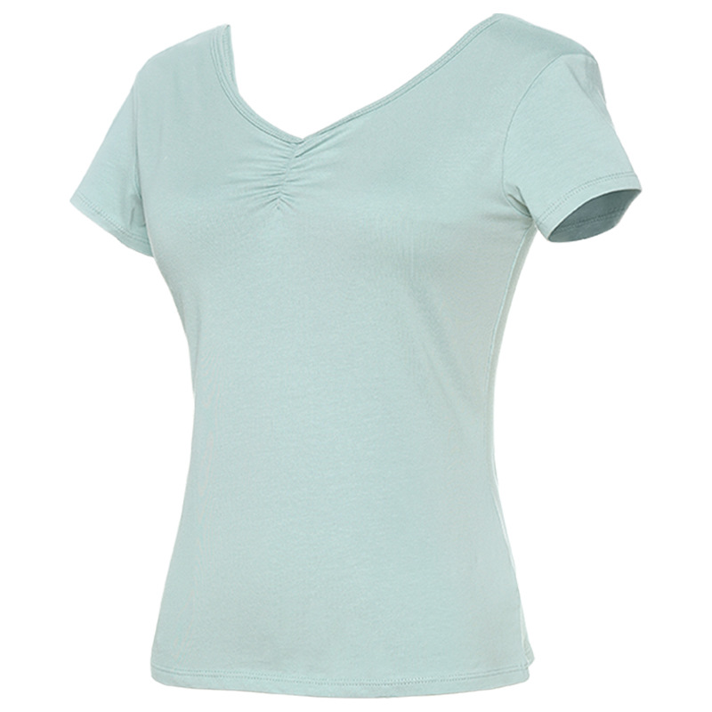 Ropa de baile, mujeres adultas, ballet delgado, ropa de entrenamiento corporal, tops, ropa de gimnasia de prueba de arte de manga corta para adultos