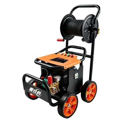 Industrial-grade trolley high-pressure car washer, ground farm decontamination cleaning equipment, high-pressure commercial washer (Car washing machine) - 15m