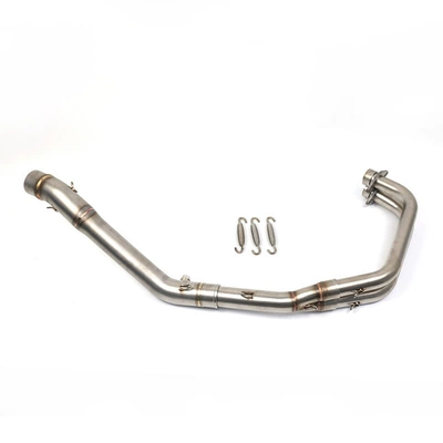 Suitable for Yamaha R3 R25 front YZF-R3 R25 MT03 stainless steel front motorcycle exhaust pipe (Exhaust pipe) - titanium