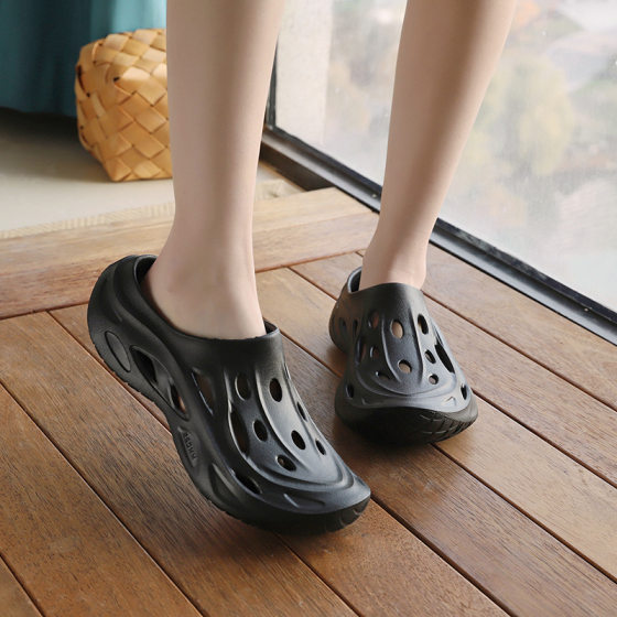 Yiziyuan 2025 New Driving Outdoor Wear Beach Shoes Men's Outdoor Baotou Slippers Non-slip Coconut Sandals for Summer