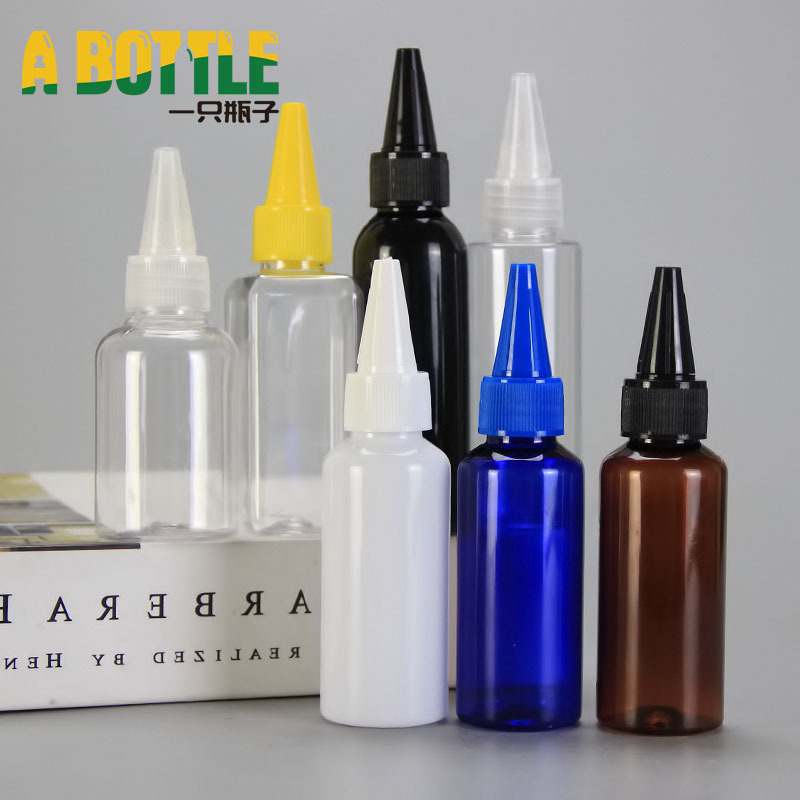 现货 50ml尖嘴瓶 60ml塑料瓶 胶水瓶 pet透明塑料瓶沙画瓶