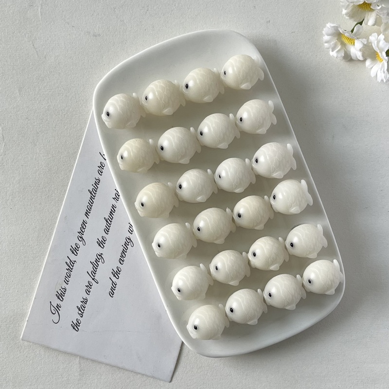白玉菩提根雕刻小锦鲤散珠手工diy串珠手串手链文玩配饰配件批发|undefined