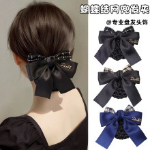 头花女职业发网高端空姐盘发神器护士网兜银行气质后脑勺头饰发夹