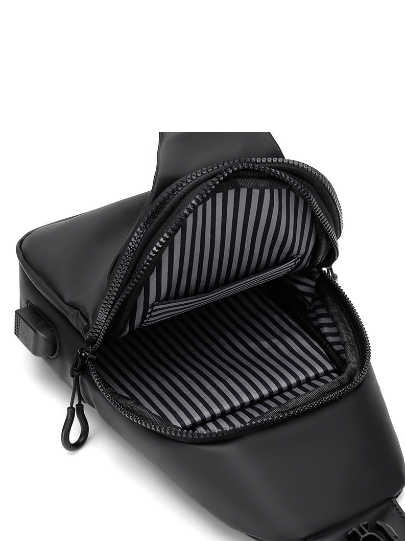 Bolsa de pecho DE LA PU de los hombres de Corea del Sur bolso de hombro de la moda de gran capacidad mochila a prueba de salpicaduras bolsa de pecho impreso logo una generación