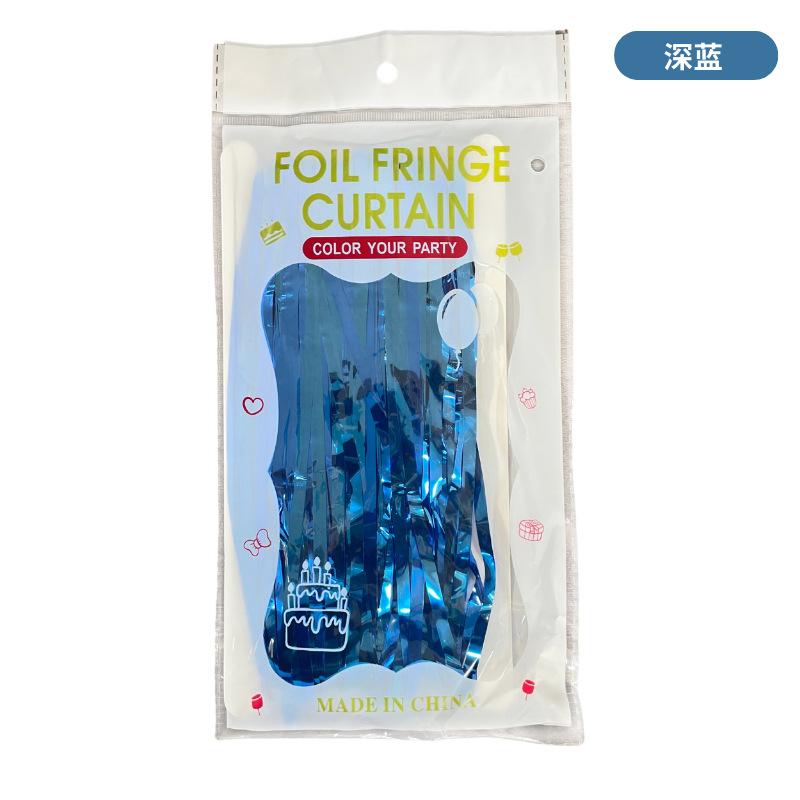 Meizhihai1 * 2 M raya colorida brillante lluvia cortina de seda Navidad boda etapa cumpleaños Fondo diseño props