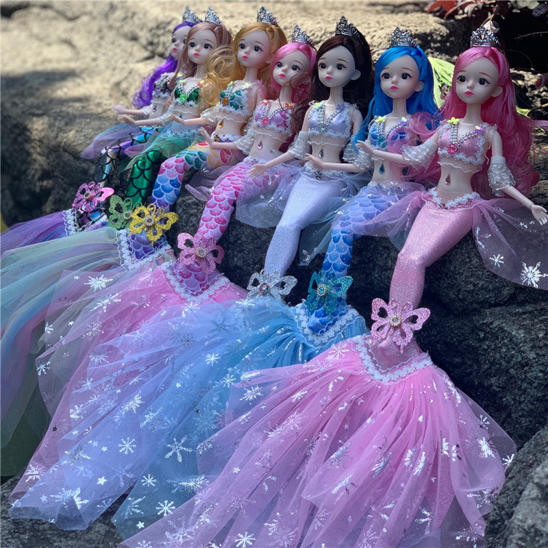 Manufacturers can take off the fish scale mermaid toy princess doll stall cheap night market handmade toys