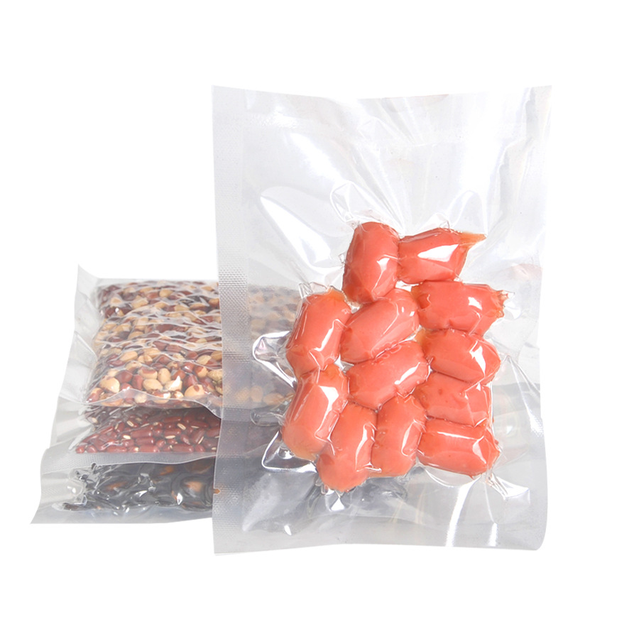 Bolsa de preservación de alimentos cocidos transparente brillante bolsa de vacío sellada bolsa de preservación de succión comprimida sellada de plástico espesado de alimentos