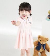 現貨韓版童裝國內專櫃外貿尾單嬰童2色學院風連衣裙T0OM226351K