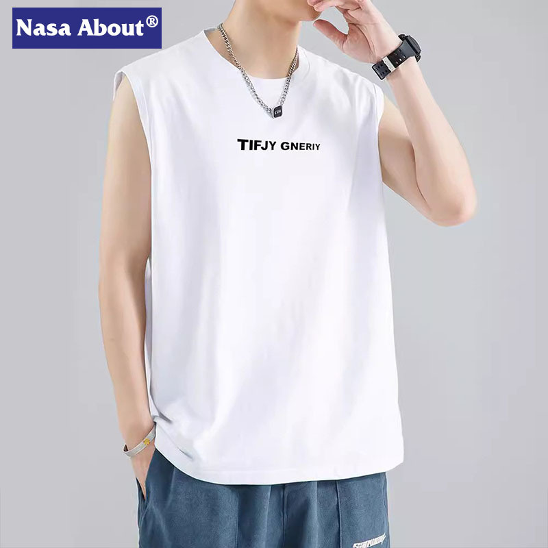 Nasa Sleeveless T-Shirt for Men, Ice Silk Trendy Brand Sports Fitness Vest, Loose Casual Outerwear Short Sleeve, Exclusively for Cross-Border Sales Nasa Sleeveless T-Shirt for Men, Ice Silk Trendy Brand Sports Fitness Vest, Loose Casual Outerwear Short Sleeve, Exclusively for Cross-Border Sales