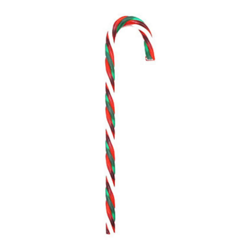 Christmas candy cane decoration, PS plastic, 15 cm, red‑white or mixed colors, bulk or packed