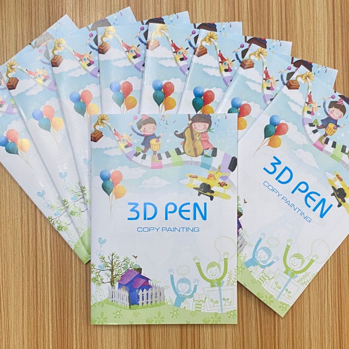 Bolígrafo de impresión 3D, álbum, pincel de pintura de graffiti, modelo de creación plegable tridimensional, accesorios de juguete para niños, libro tutorial