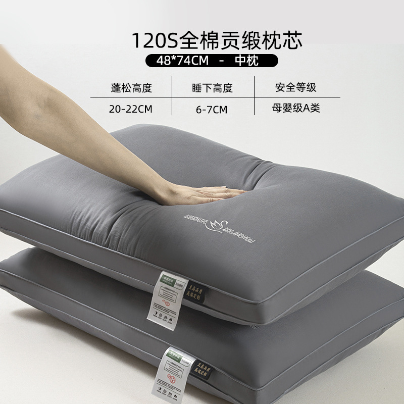 大人・学生向けの五つ星ホテル専用カッシア枕、シングルネックプロテクター、健康そば枕芯、1組|undefined
