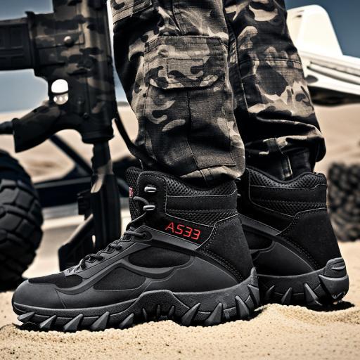 Botas tácticas de malla transpirables de hombre Amazon al aire libre zapatos de montaña de entrenamiento de lazos altos botas de combate