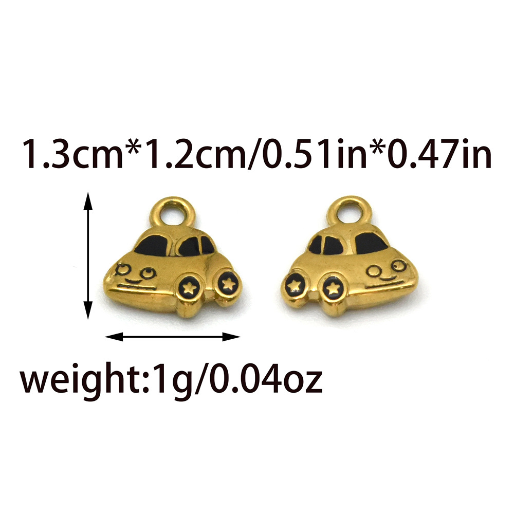 3g Weight Pendant Jewelry Making Type DIY Ornament Accessories Classification 1 Piece Quantity 304 Stainless Steel Material Animal, Rainbow, Devil's Eye Pattern All Seasons Season Enamel Design Cute Style 1 Piece 304 Stainless Steel Animal Rainbow Devil's Eye Pendant DIY Ornament Accessories 7