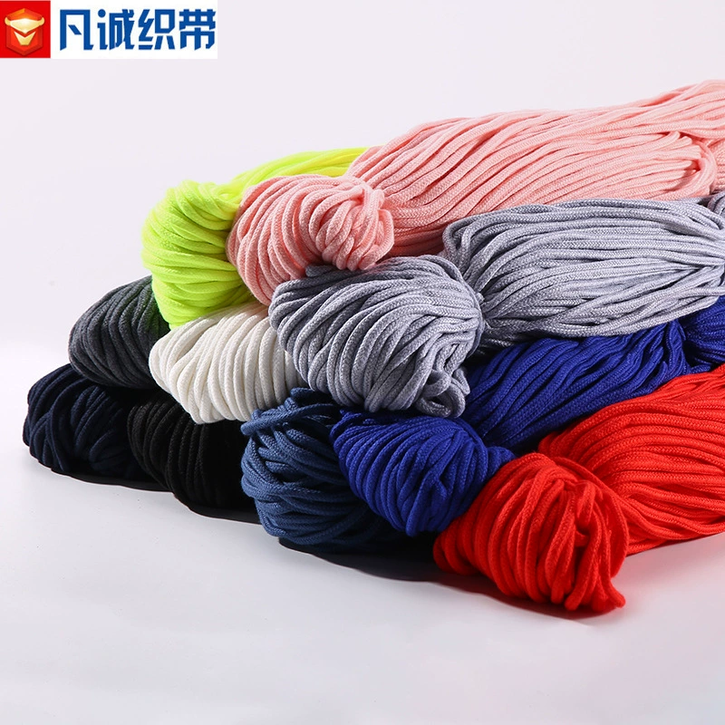 32-прядный многоцветный свитер из полиэстера с сердечником из веревки круглая шляпа веревочная обувь Талия подарок эластичный полиэстер шнурки на заказ