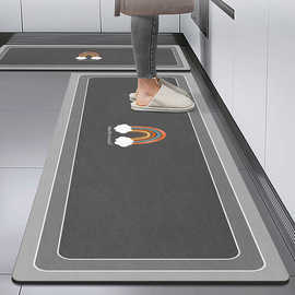 硅藻泥厨房地垫防滑防油吸水垫门口耐脏脚垫防水专用可擦免洗地毯