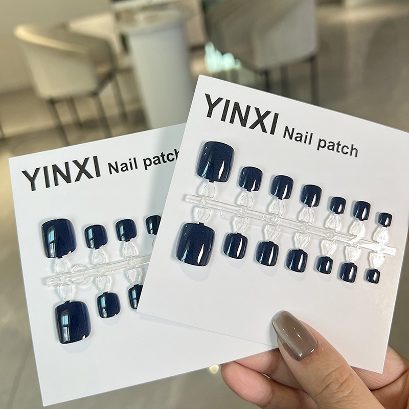 Royal Blue Foot Style Pre-Made Nails for Summer Whitening Ins Fairy Popular Accessible Luxury Removable Wearable Manicure Hot Style Royal Blue Foot Style Pre-Made Nails for Summer Whitening Ins Fairy Popular Accessible Luxury Removable Wearable Manicure Hot Style