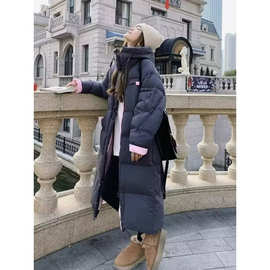 羽绒白鸭绒女款新款新国标90羽绒中长款秋冬季加厚韩版宽松女