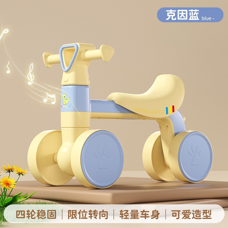 Niños de 1 a 3 años de edad, scooter de equilibrio, scooter para niños sin pedales, scooter para bebés de cuatro ruedas, juguetes para bebés para niños