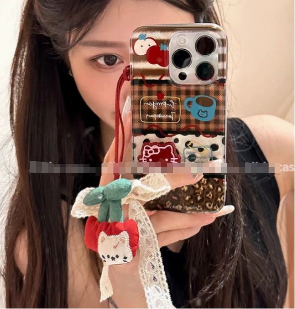 Colgante a cuadros costura de puntos de onda tridimensional ktfp