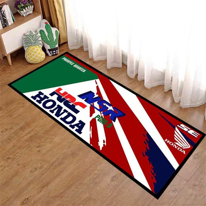 Cross-border Temu American-style diatomite long rug, motorcycle decorative floor mat, dirt-resistant, wear-resistant, easy to maintain, bedside rug