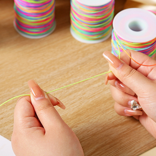 Factory DIY Accessories Elastic Cord Multi-Color Core Elastic Rope Handmade Five-Color Buddha Bead Cord Wholesale