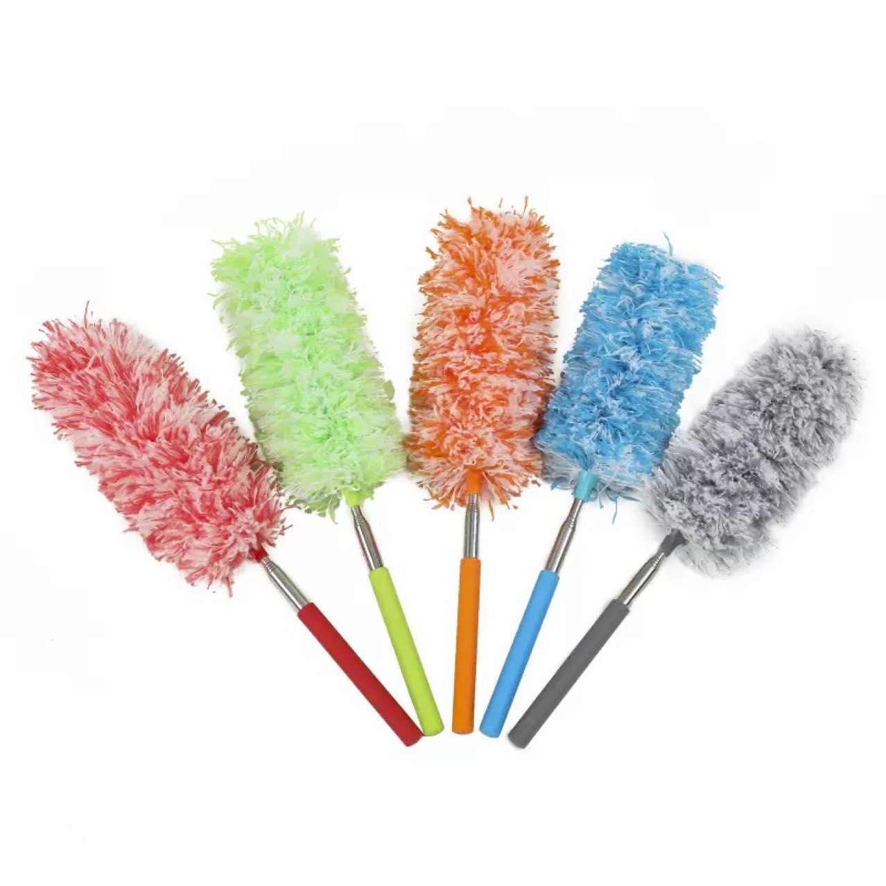 Retractable Fiber Dust Duster, Stainless Steel Bendable Dust Cleaning Feather Duster, Wholesale Washable Electrostatic Duster