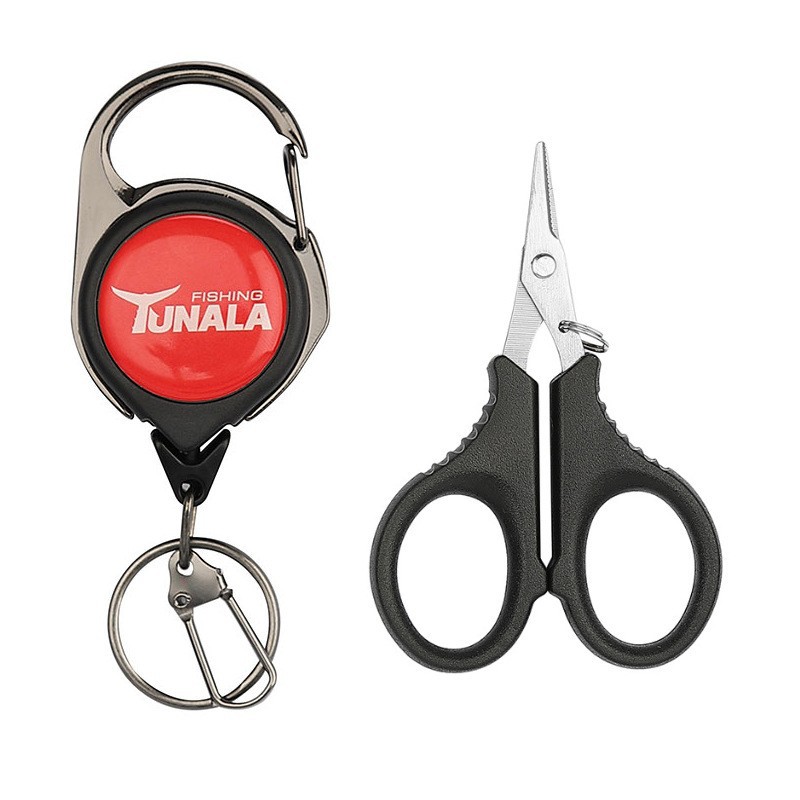 Acero inoxidable mini tijeras de pesca negro titanio color titanio línea de pesca tijeras/Luya alicates/Dalima línea Luya tijeras de pesca