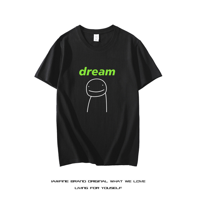 My World Dream Short-sleeved T-shirt Men's Cartoon Animation Peripheral Youth Clothes Pure Cotton Casual Half-sleeved Summer