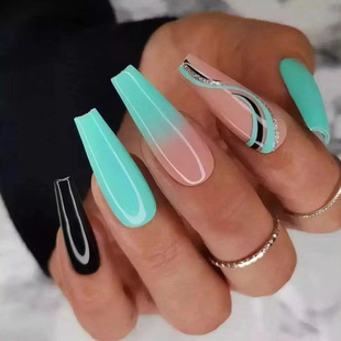 �������L���{��ײɫ�����NƬ�������׳�Ʒ���l��Ƭpress on nails