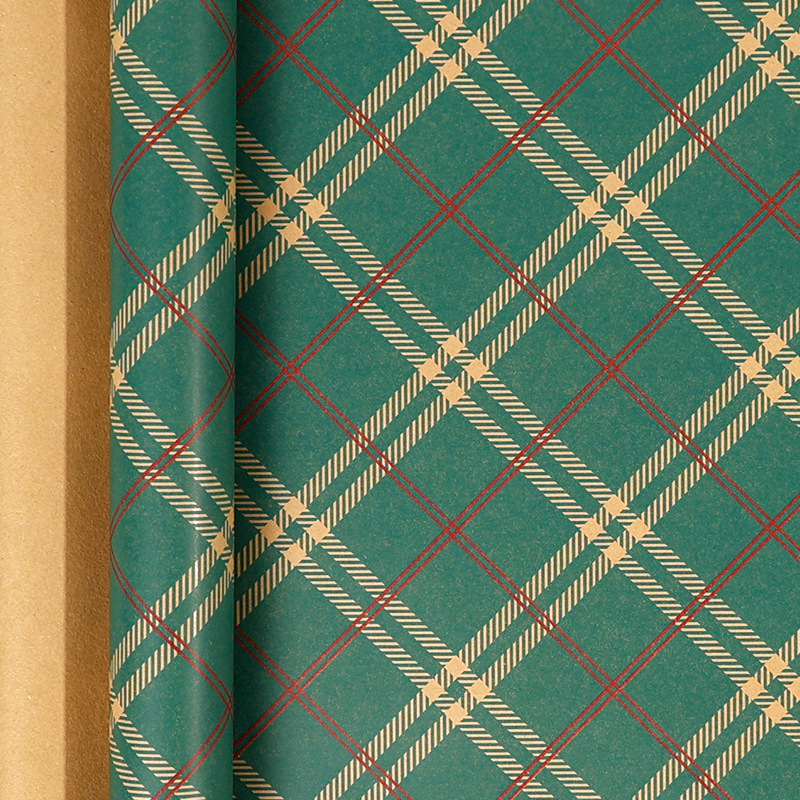 크리스마스 시리즈 - 빨간색과 녹색 줄무늬, 43*300cm 롤