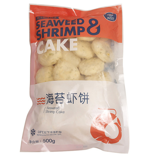 Seaweed Shrimp Pancakes, Cold Fried Fish-Fragrant Shrimp Pancakes with Crispy Crust, Quick-Fried Snack, 500g Economical Pack