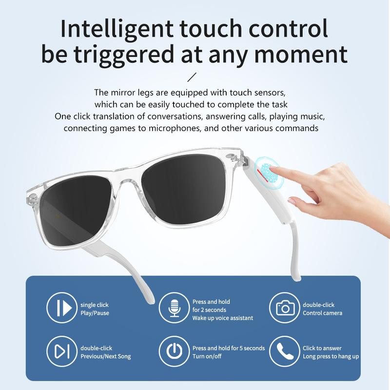 Popular Smart Glasses, Black Technology Music Headphones, Listening to Music and Talking, Sunglasses, Fashionable Sunglasses, Smart Bluetooth Glasses