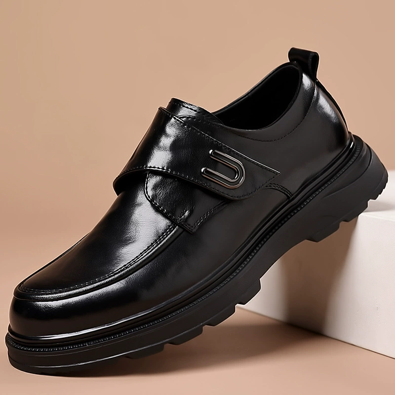 Мужские повседневные кожаные туфли, мужские слипоны 2025 весна, из коровьей кожи, деловые, формальные, универсальные лоферы, мужская обувь