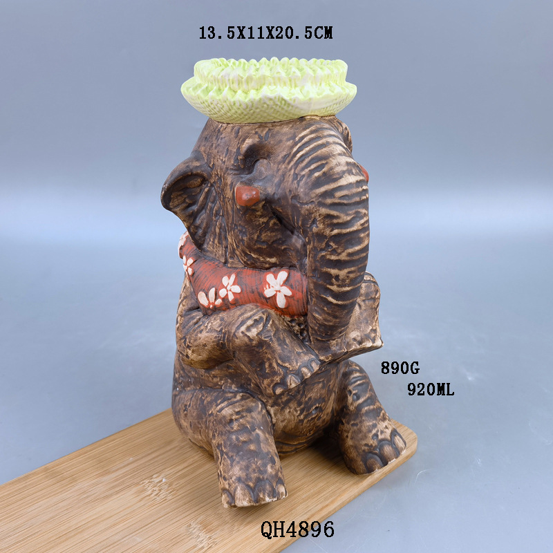 Selección estricta de tazas de elefante de cerámica transfronteriza, tazas de animales pintadas a mano, tazas de café 3D, tazas de cócteles, tazas de tótems