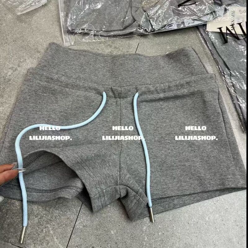 High-Waisted Drawstring Sports Shorts for Women, New Summer Style, Loose Fit, Slimming, Versatile, Casual, Trendy Wide-Leg Hot Pants High-Waisted Drawstring Sports Shorts for Women, New Summer Style, Loose Fit, Slimming, Versatile, Casual, Trendy Wide-Leg Hot Pants