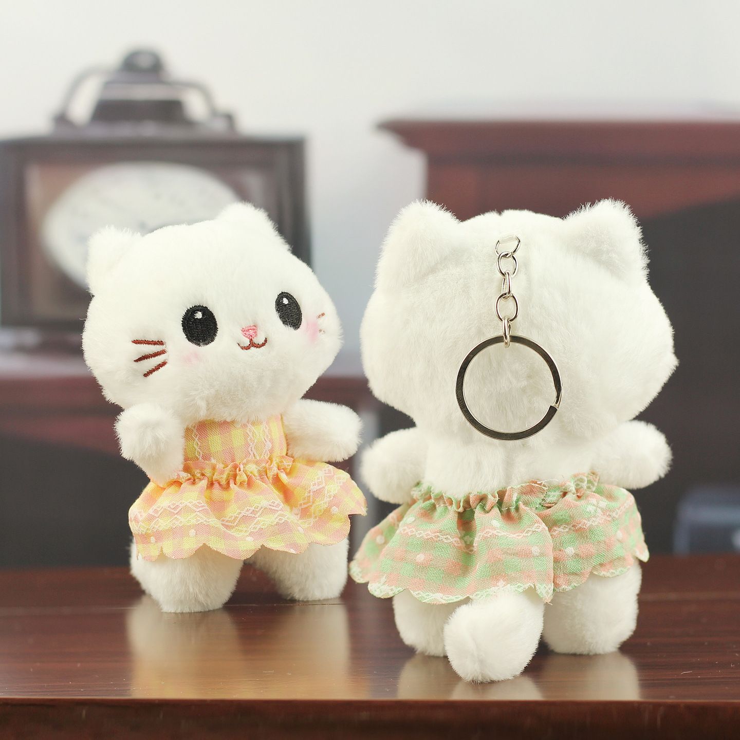 Cute princesa viento gatito colgante juguetes de peluche bolsas de muñecas colgantes llaveros dibujos animados felinos muñecas regalo