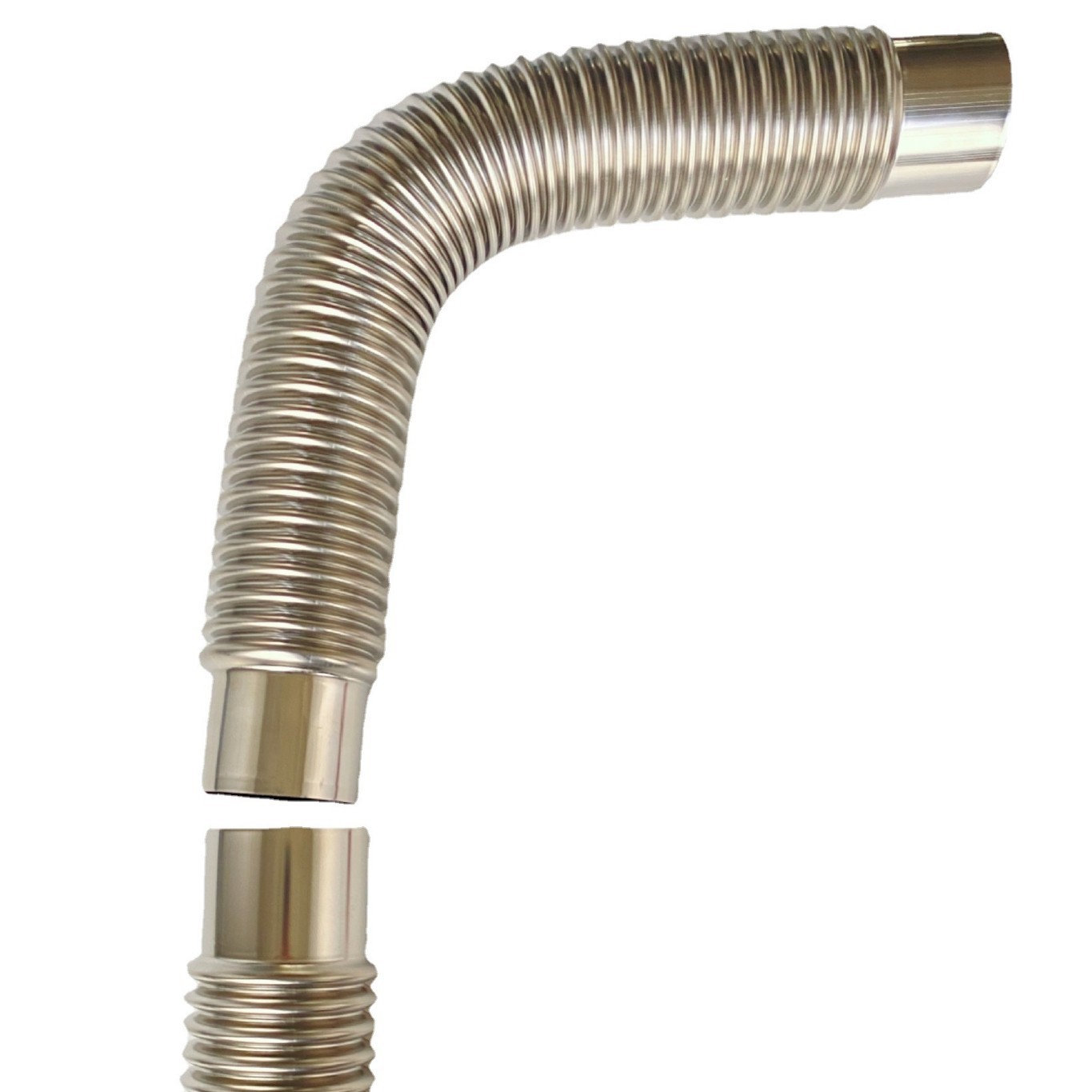 Buxiu steel stove pipe exhaust pipe heat burning accessories foldable elbow windproof pipe corrugated pipe