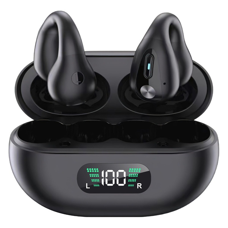Nuevo TWS conducción ósea auricular Bluetooth inalámbrico clip de oreja mini pantalla digital de alta calidad de sonido deportes verdadera reducción de ruido Bluetooth