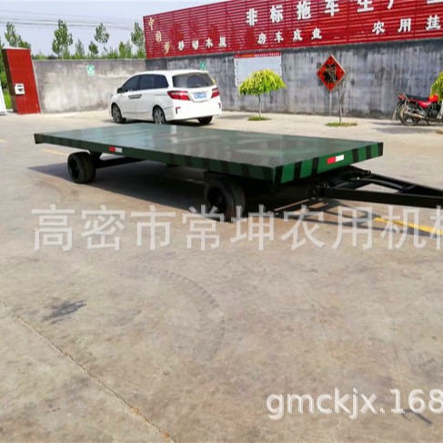 10吨平板拖车  实心胎拖车  工业厂区平板拖车