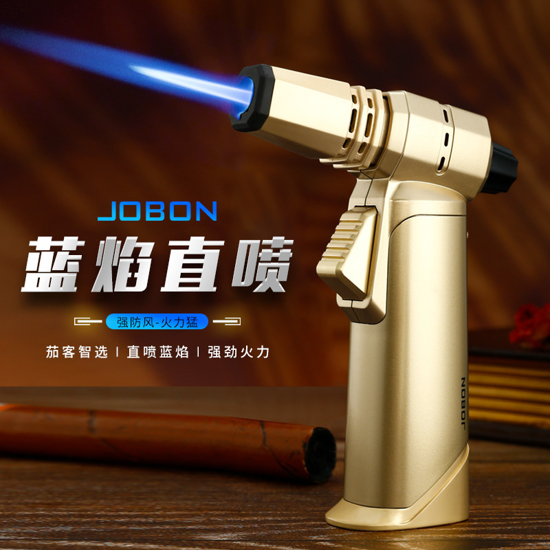 JOBON/中邦509防风蓝焰直冲点火枪金属雪茄打火机创意艾灸批发