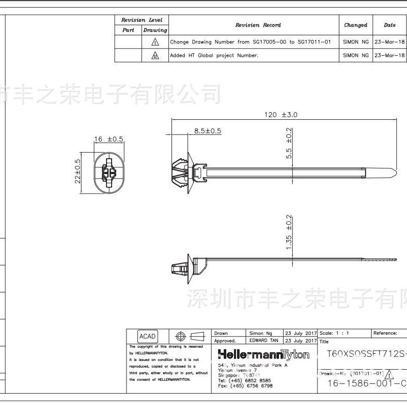 HellermannTyton��ͷʽ�̶�����126-00298 | T60XSOSSFT712S-E1
